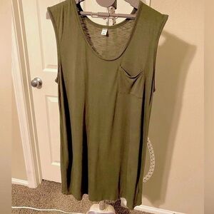Olive T-shirt Dress